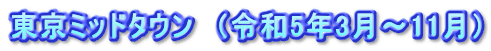 東京ミッドタウン　（令和5年3月～11月）